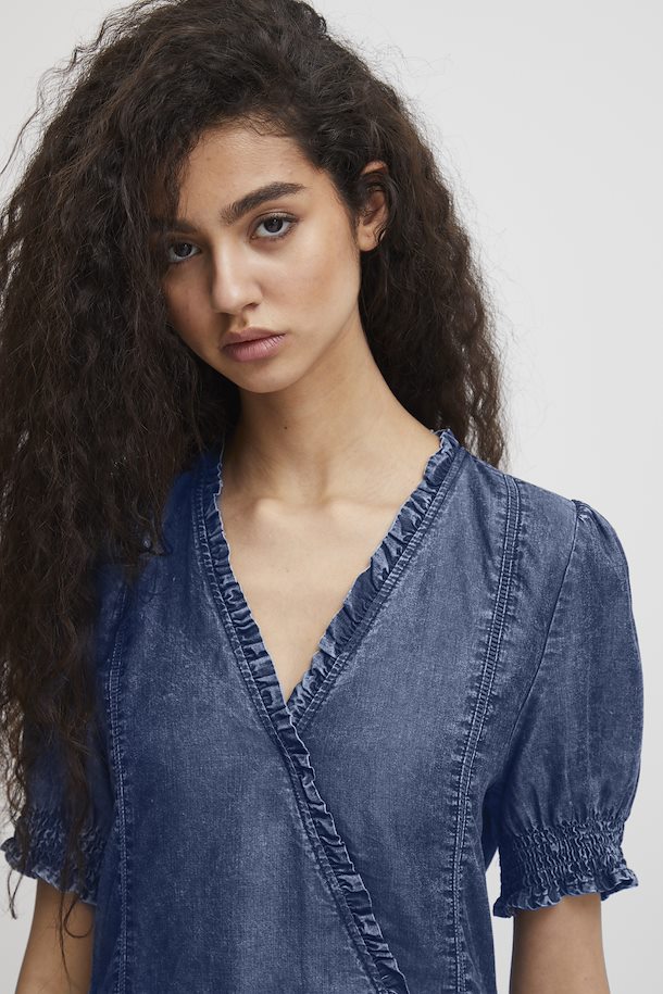 Women's Denim Wrap Dress in Elsworth Wash